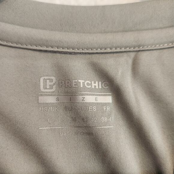 Pretchic Mens Size Large Gray UPF 50+ UV Sun Protection Athletic Long Sleeve NEW - Picture 4 of 4